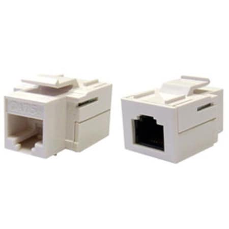 Cable Wholesale CableWholesale 310-220WH Cat 5e Keystone Inline Coupler  White  RJ45 Female 310-220WH